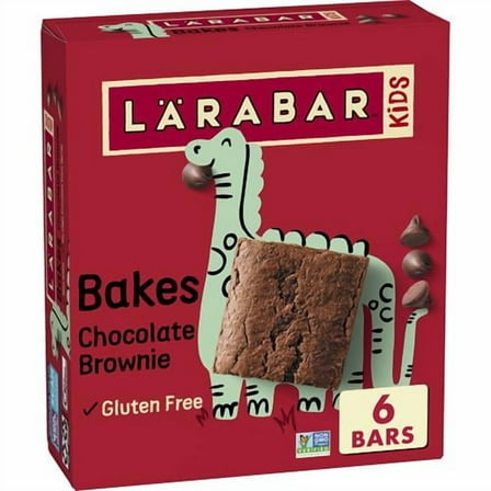 Larabar Kids Chocolate Brownie Gluten Free Bars, 0.96 Oz Bars, 6 Ct