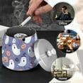 thumbnail image 4 of Yayeee Ashtray with Lid for Cigarette Smokeless Stainless Steel Home Ash Holder, Blue Cute Halloween, 4 of 7
