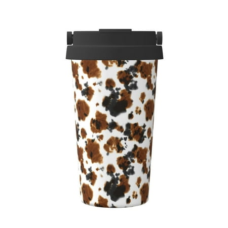 

Logiee Cow Tie Dye Print Stainless Steel Coffee Tumbler Travel Coffee Mug Insulated Coffee Mug with Lid Spill Proof Coffee Cup Portable Thermal Mug