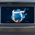 thumbnail image 7 of Flaming Baseball Funny Personalized License Plate Rust-proof Stainless Steel Metal License Plate Suitable For Men And Women 12.2" x 6.2", 7 of 7