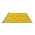 thumbnail image 2 of Ahgly Company Machine Washable Indoor Round Oriental Yellow Traditional Area Rugs, 7' Round, 2 of 4