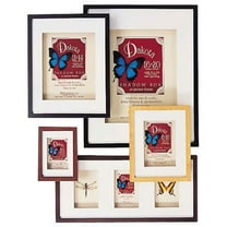 Dakota Black-Stain Shadow Box 8x10 5x7 frame w ivory mat by MCS - 5x7