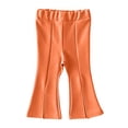 thumbnail image 4 of MAIHAN Girls Korean Style Flared Pants,Front Slit Casual Trousers Autumn Fashion for Toddlers Kids(Orange,1-2 Years), 4 of 4