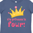 thumbnail image 4 of Inktastic 4th Birthday Princess is Four Girls Toddler T-Shirt, 4 of 5