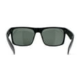 thumbnail image 4 of Mens Tempered Glass Lens Flat Top Rectangle Gangster Shade Sunglasses Gloss Black, 4 of 4