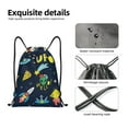 thumbnail image 6 of Easygdp Funny Spaceships Drawstring Backpack, Beach Sackpack, Travel Sackpack Lightweight for Sports, Gym, Travel, Swimming - Small, 6 of 9