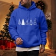 thumbnail image 2 of Men's Christmas Festive Seasonal Hoodie Sweatshirt With Print Winter Blue M, 2 of 5