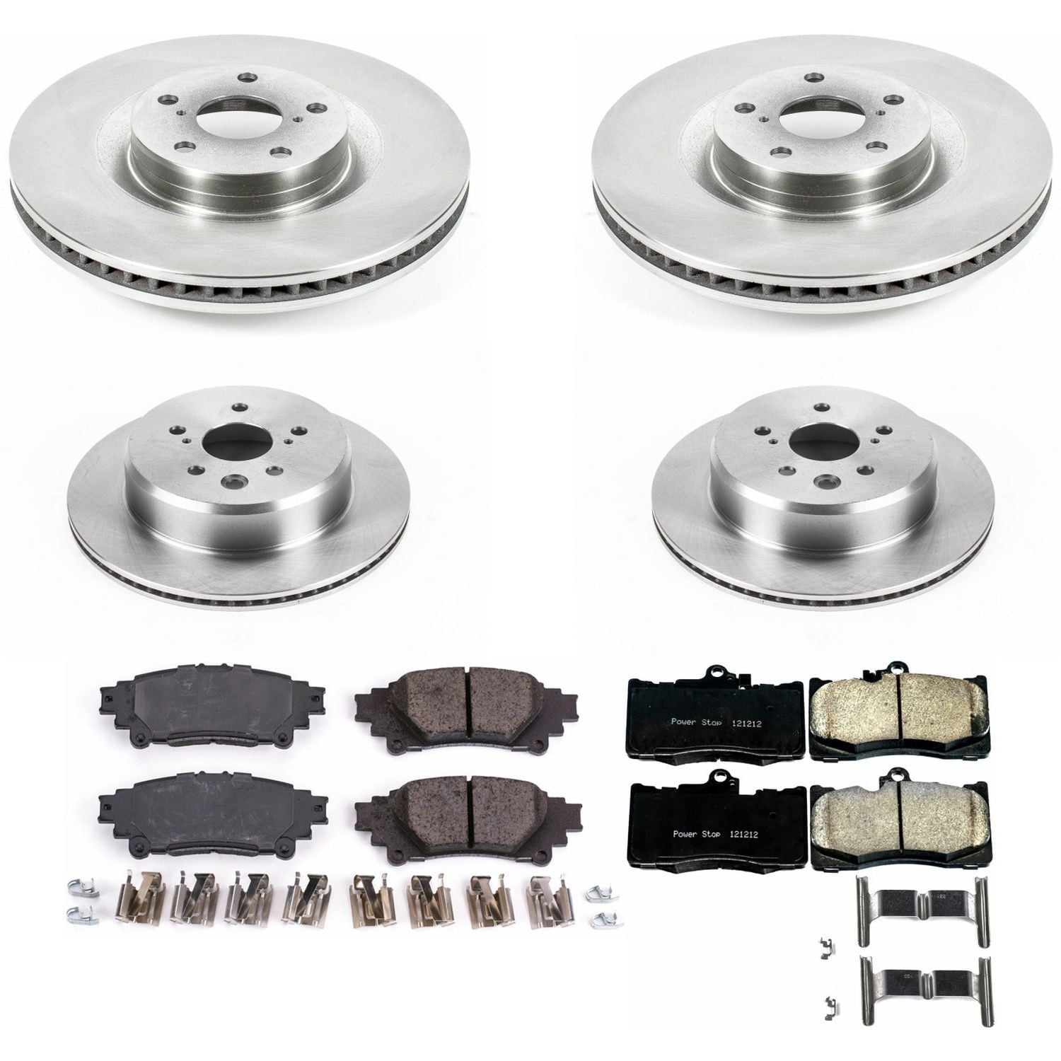 PowerStop Front and Rear Stock Replacement Brake Pad and Rotor Kit Fits: LEXUS Select Models KOE6513