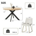 thumbnail image 5 of jiexi 46.4" Round Dining Table Set, Mid Century Modern Round Dining Table for 2-4 Person, w/Steel Legs, Coffee Table for Kitchen Dining Room, Office, Save Space, 5 of 6
