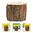 thumbnail image 4 of HERFIER 2Pcs Wood Bark Flower Pot Rustic Succulent Planter Farmhouse Flower Bucket Wood Log Plant Container 4.72x4.72x3.93in, 4 of 9