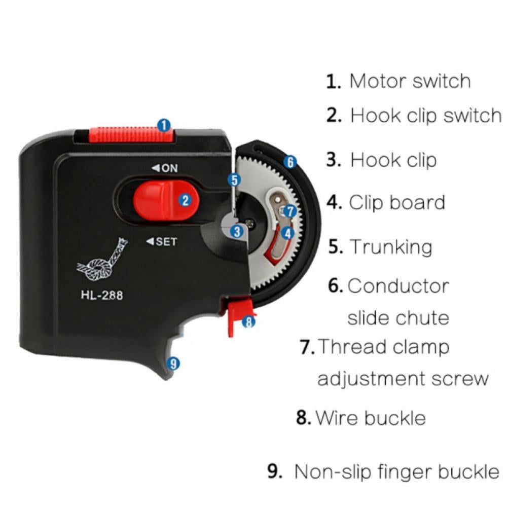 Stibadium Automatic Fishing Line Winder Outdoor Portable Electric Battery Operated Hook Tier Tying Tools