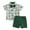Green, variant on Toddler Boys Easter Outfits 6 12 18 24 3 4 Years Months Carrot Rabbit Print Bowtie Short Sleeve Shirts Tops and Shorts 2Pcs Summer Clothes Set