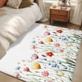 thumbnail image 5 of Spring Watercolor Area&nbsp;Rug 2.7x5ft Wildflower Flower Leaf Botanical Non-Slip&nbsp;Washable Square&nbsp;Rugs Soft Felt Indoor Floor Mat for Bedroom Kitchen Living Room Bathroom, 5 of 9