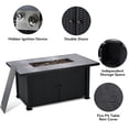 thumbnail image 4 of QinaQin 57 Inch Outdoor Propane Fire Pit Table, 50000 BTU Rectangle Fire Table with Removable Lid and Rain Cover, 4 of 9