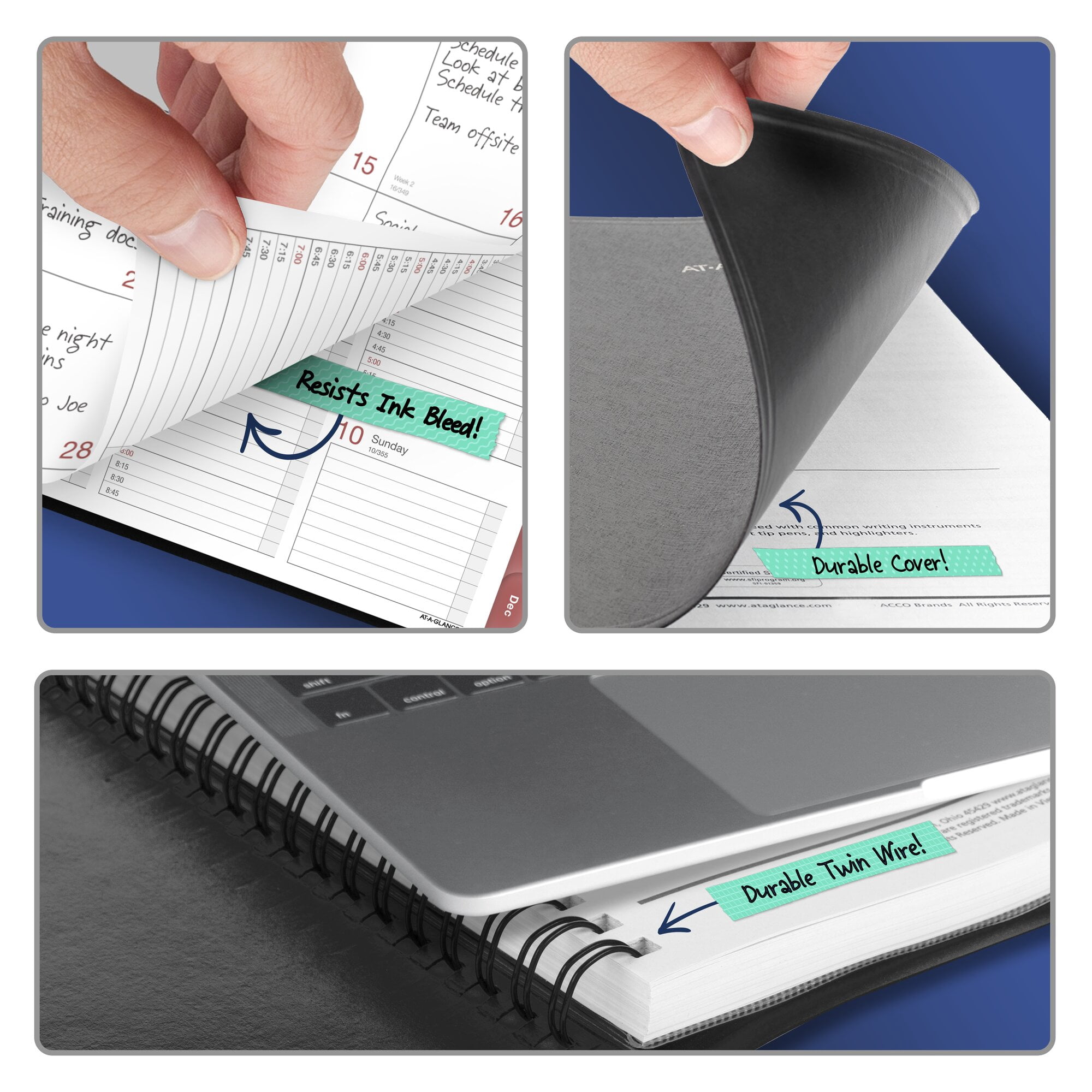 AT-A-GLANCE 2027 Weekly Monthly Appointment Book Planner Black Large 8 x 11 -