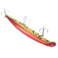thumbnail image 4 of Sarapandan 3-Pack Hard Freshwater Artificial Baits Golden & Red Large Floating Minnow Lures, 4 of 8