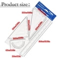thumbnail image 3 of Under $5 4 Pcs Math Geometry Ruler Set, 12 Inch Rulers, Plastic Protractor Triangle, Clear Plastic Geometry Tools, Office Supplies, Measuring Combo Set, Classroom Must Haves, 3 of 9