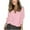 Pink, variant on SEAOPEN Womens Long Sleeve V Neck Lace Panel Pointelle Knit Sweater Pullovers Outerwear Today Sales Brown,XXXXL
