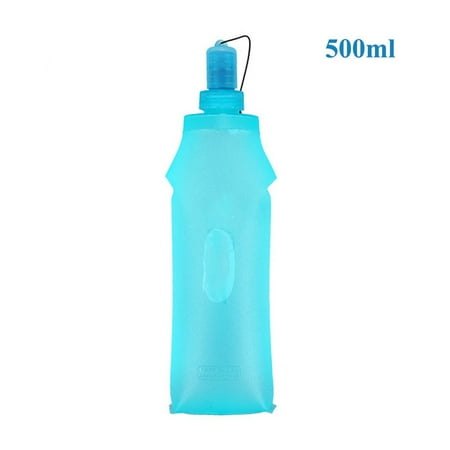 250ml/500ml Ultralight Reusable Collapsible Anti-Choking TPU Water Bottle - Great for Sport Gym Yoga Swimming Fitness Travel Running
