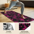 thumbnail image 4 of Black Pink Butterfly Pattern Hot Yoga Mat Towel Non Slip for Hot Yoga - Quick-Drying Yoga Mat Cover with 4 Corner Pockets with Travel Bag - Hot Yoga Towel Non Slip Grip Moisture Wicking Sweat 70"x26", 4 of 6