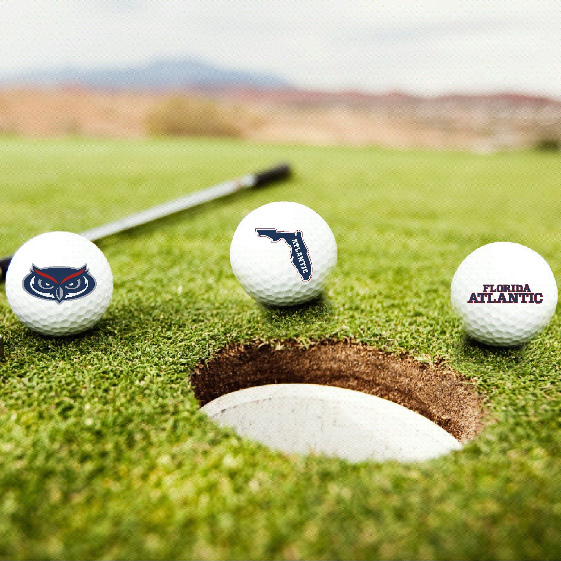 Florida Atlantic University Owls Logo Edition Officially Licensed NCAA Taylormade Distance+ Golf Balls 12-Pack (Dozen)