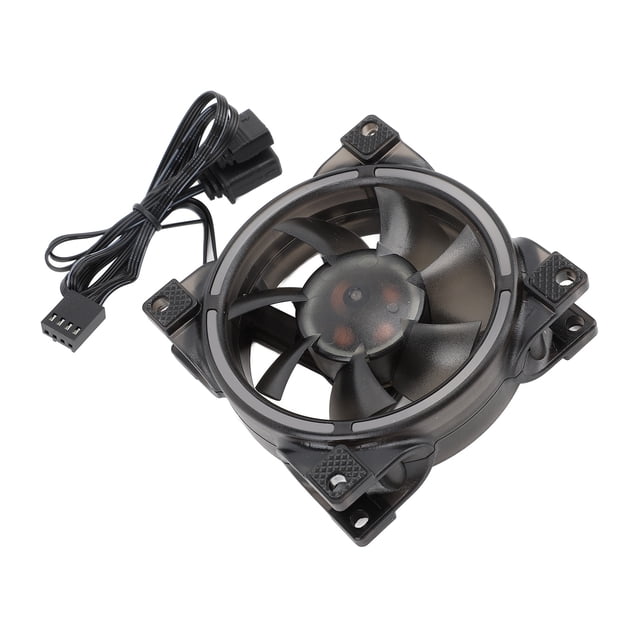 Ventilador de Camos Pwm, Bajo Ruido de 7 Cuchillas Sinconización de Placa Base Argb Mfdb Rodamiento Hidráulico 5V Fan de Casos Argb para Computadora