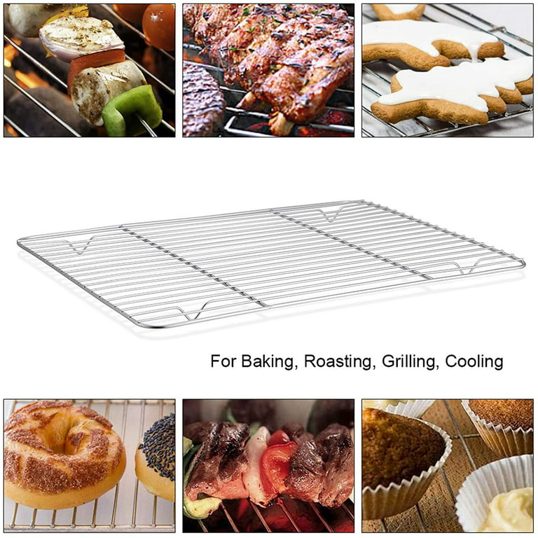 Artrylin Small Stainless Steel Cooling Racks 2 Pack, Artrylin Baking Racks  Size 9.7 x 7.5 x 0.6Inch for Cooking Baking Roasting Grilling Cooling Racks  