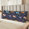 thumbnail image 6 of Disketp Cartoon Dinosaur Print Body Pillow Cover - Super Soft 20x54 Body Pillow Case,Long Side Hidden Zipper, 6 of 8