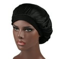 thumbnail image 1 of WIFKLSIIPG Wide Elastic Band Satin Sleep Bonnet Soft Night Sleeping Cap for Women, 1 of 1