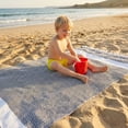 thumbnail image 5 of Unique Bargains Geometric Sandproof Turkish Beach Towel Dark Grey 71"x40", 5 of 8
