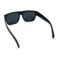 thumbnail image 7 of Kush Mens Flat Top Horn Rim Plastic All Black Gangster Shade Sunglasses Matte Black - Silver Logo, 7 of 7