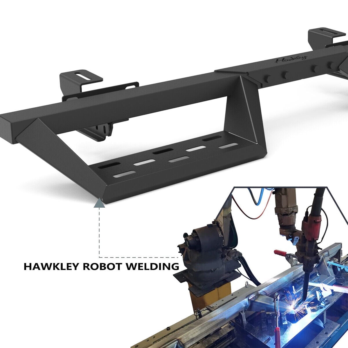 Hawkely Textured Side Steps For 2018-2025 Jeep Wrangler JL 4Door Running Boards Nerf Bar