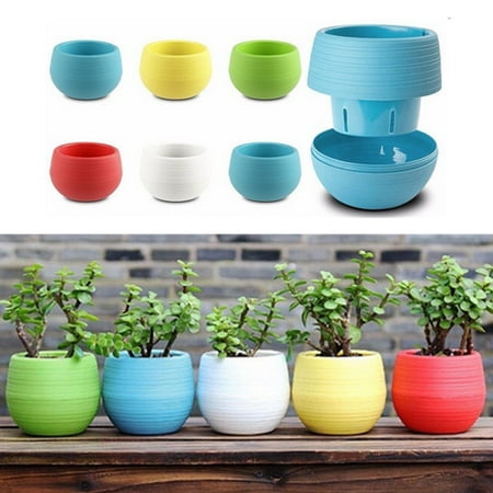 Plastic Plant Pots For Sale Plastic Round Drainage Plant Pots Containers for Indoor and Outdoor Herbs, Succulents, Cactus and Flowers ()
