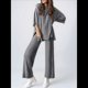 thumbnail image 4 of Traje Informal de Dos Piezas para Mujer, Ideal para Viajes y Vacaciones. Gris Oscuro M, 4 of 9