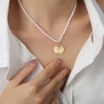 thumbnail image 3 of LYMAYTER Collier pour Femme - Pièce Ronde, Fausse Perle, Ajustable-Cyclable, 3 of 6