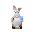 thumbnail image 2 of Easter Garden Gnome Statue – Funny Rabbit-Eared Dwarf with Egg & Flower – Perfect for Easter, Spring Season or Kids’ Room Decor (4.72in Tall), 2 of 9