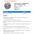 thumbnail image 2 of Front Brake Rotor - Compatible with 1968 - 1969 Mercury Cougar, 2 of 2