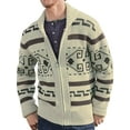 thumbnail image 1 of Innerwin Outwear Zip Up Men Cardigans Travel Lapel Slim Fit Cardigan Sweater Khaki S, 1 of 5