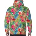 thumbnail image 7 of Naloa Peacock Feathers And Flowers Men's Casual Hooded Collar Drawstring Hoodies Pullover Sweatshirts Casual Long Sleeve Shirts-3X-Large, 7 of 7