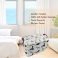 thumbnail image 3 of Howarmer Rectangular Storage Basket, Collapsible Laundry Basket, Waterproof Canvas PE Coating Large Storage Bins Gift Baskets for Children, Office, Bedroom, Clothes,Toys - Dinosaur, 3 of 6