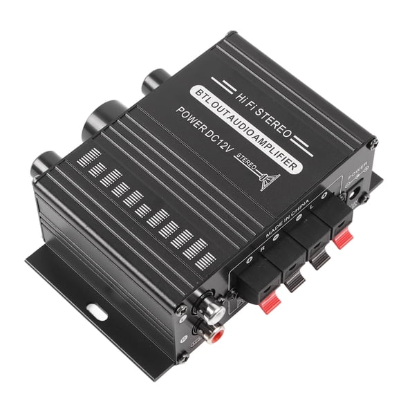 Amplificador de potencia de doble canal amplificador de potencia para automóvil de 12 V a prueba de sacudidas de música superior para vehículo