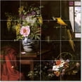 thumbnail image 1 of Ceramic Tile Mural-Olaf Hermansen Flowers Tile Mural Modern Home Remodel. 32" w x 32" h using (16) 8 x 8 ceramic tiles, 1 of 3
