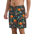 thumbnail image 2 of Kdxio Autumn with Pumpkins Pattern Mens Casual Shorts - Drawstring Summer Beach Sports Shorts for Men, 2 of 9
