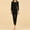 Black, variant on DuoJiaJ Women's Clothes Silk Thermal Underwear Men's Velvet Autumn Pants Set 2 Piece Set Women's Thermal Underwear Set -Lined Black L
