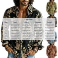 thumbnail image 3 of Fsmtpdam Mens Hawaiian Shirt Floral Button Down Collared Casual Long Sleeve Printed Boho Tops Vintage Relaxed Fit Lightweight Summer Beach Vacation Shirts, 3 of 5
