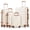 White Tan, variant on Gowill 4 Piece Luggage Set 16/20/24/28 inch Hardside Lightweight Suitcase with Spinner Wheels (White Brown)