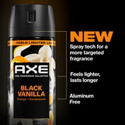 AXE Fine Fragrance Collection Body Spray 72 Hour Freshness Black Vanilla Aluminum Free, 2.9 oz
