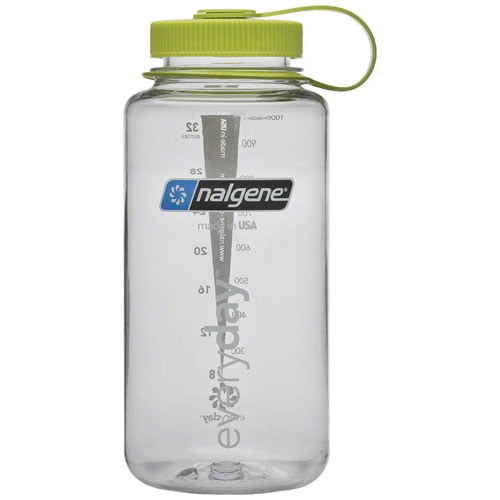 Nalgene 32 Oz Clear And Yellow Polyester Water Bottle With Wide Mouth  nalgene-32-oz-clear-and-yellow-polyester-water-bottle-with-wide-mouth