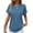 02#Blue, variant on Summer Tops for Women 2026 Trendy Rolled Short Sleeve Shirts Waffle Crew Neck Tops Curved Hem Fashion Clothing Pink XL