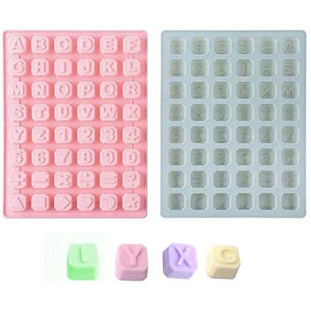 Moldes de silicona para chocolate con letras, 26 moldes de gelatina de letras, utensilios para hornear reutilizables para hornear dulces de chocolate, congelador, horno, microondas, apto para